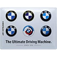 Nostalgic-Art Retro Blechschild BMW - Logo Evolution- diseño vintage decorativo- 30 x 40 cm